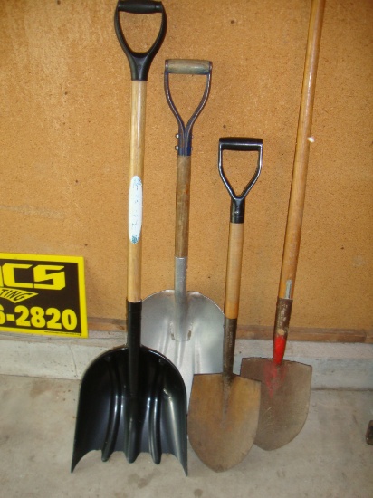 Group of 4 shovels