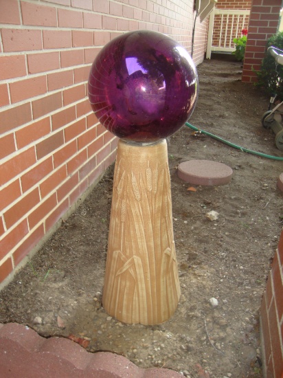 Purple gazing ball