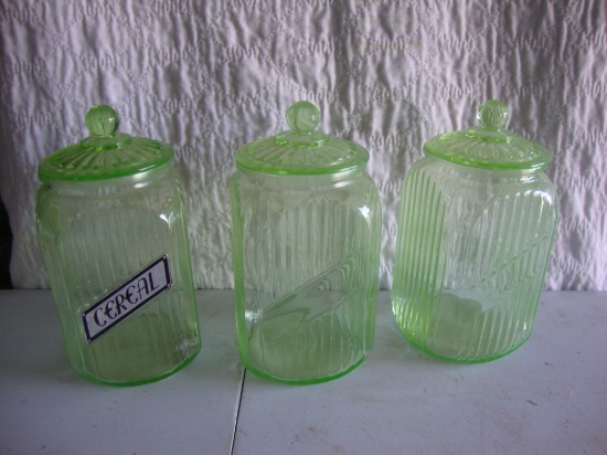 Green Depression Glass