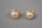 14k Mabe Pearl Stud Earrings