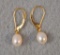 Pair Of 14k Gold Freshwater Pearl Earrings