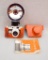 Argus C-44 Film Camera & 50mm Lens, External Flash Unit W/ Leather Case
