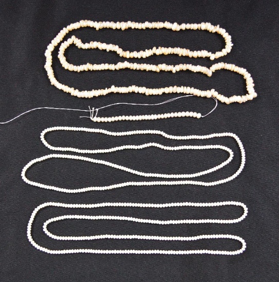 (3) Flapper Length Freshwater Pearl Necklaces & Partial Strand
