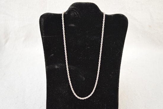 Italy .925 Sterling Silver Rope Chain Necklace