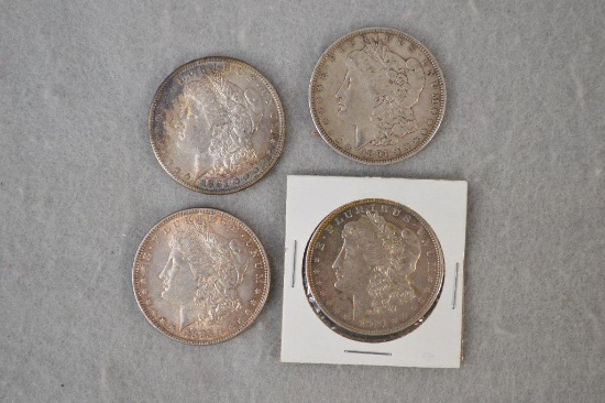 (4) Silver Morgan Dollars
