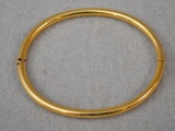 14k Gold Made In Italy Single Hinge Womens Bracelet Marked 