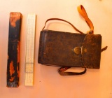 Vintage Leather Carrying Case & Lukas Popff Slide Ruler