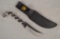 C. Jul.Herbertz Curved Steel Handle Straight Knife W/ Sheathe