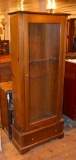 7-long Gun Locking Cabinet W/ Glass Door & Single Drawer