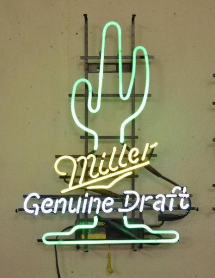Miller Genuine Draft Cactus Neon Sign