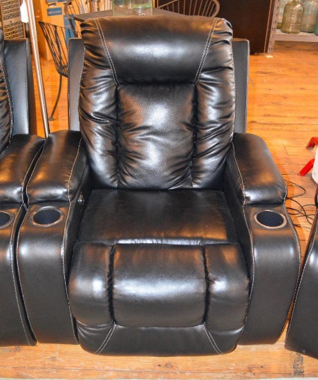 Apex Leatherette Power Theater Chair