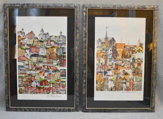 "School Days" & "Where Walla Walla Worships" By E. Perry Framed Prints