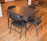 Dudoral Industries Padded Card Table W/ (4) Matching Chairs