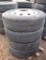 (4)285/75r24.5 W/ Aluminum Hub Pilot Wheels