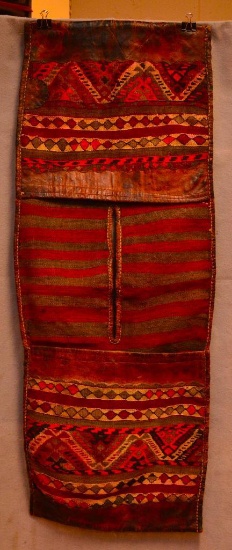 Turkish Hand Woven Saddle Bags W/ Leather