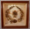 Victorian Mourning Wreath Framed In Shadow Box