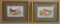 (2) Framed Woven Bird Pictures 4-1/4