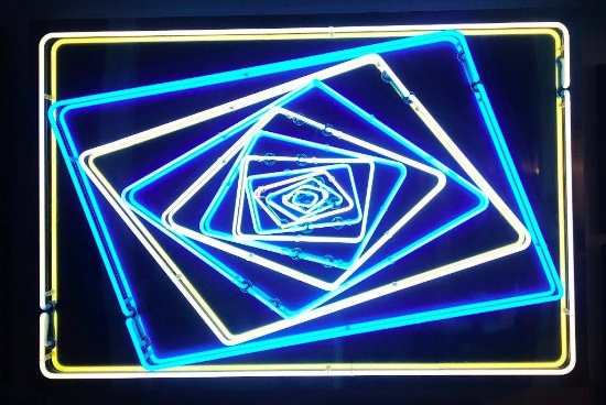 Richard C. Elliott (american, 1945-2008) "spiral Galaxy" 1996 Neon Studio Art