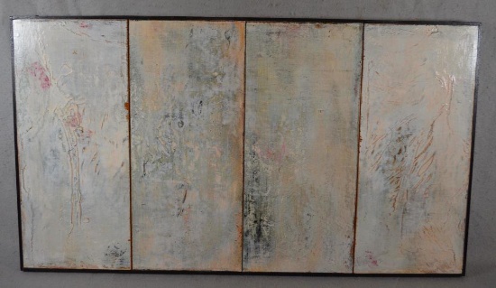 Joan Bohn,"seasons Series", 4-panel Wood Abstract Art