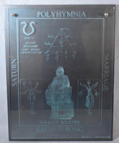Dennis Evans & Nancy Mee "polyhimnia" Etched & Frosted Glass