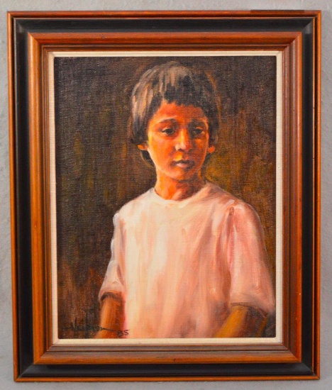 Duane Heilman(american) Framed Oil On Canvas Painting, Character Study Signed Heilman 85