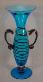 Murano Barovier & Taso Art Glass Vase Done In Fusion Technique Circa 1950's