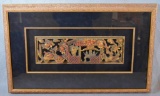 Chinese Carving Framed Under Glass
