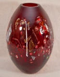 Pressed & Applied Glass Vase