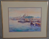 Framed Watercolor Painting By Unknown Artist