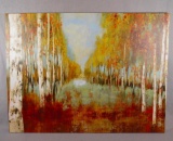 Print Of Birch Tree Grove On Canvas