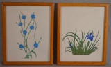 (2) Framed Floral Prints 10-1/2