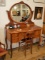 Bevelled Mirror Back Vanity W/ Clawfoot Cabriole Legs & Chair