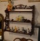 Ornate Mahogany 3-shelf Wall Unit