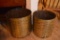 (2)hart Polished Brass Planters/baskets
