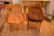 (2)oak Barrel Chairs Stamped Usva