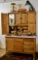 Oak Kitchen Queen W/ Flour Bin & Enamel Work Top