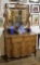 Oak Serpentine Front Dresser W/ Beveled Mirror