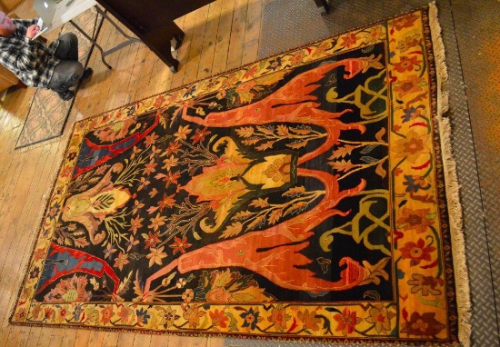 Bijar Pattern Designer Hand Made Carpet, 6' X 10', Indo-persian