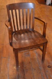 High Point Bending & Chair Co. Walnut Armchair W/ Saddle Seat