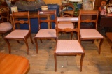 (6) Pain Furniture Co. Boston Ma Regency Upholstered Chairs