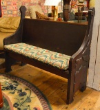 Wooden Church Pew/bench W/ Pad