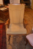 Padded Hard Rock Maple Spindle Back Rocking Chair