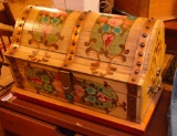 Hand Painted Floral Trunk