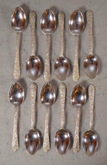 (12) Gorham Alvin Bridal Sterling Silver Spoons