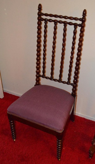 Antique Turned Side Chair, (belonged To C.J.Broughton II 1930's)