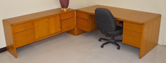 Desk, Credenza, & Office Chair