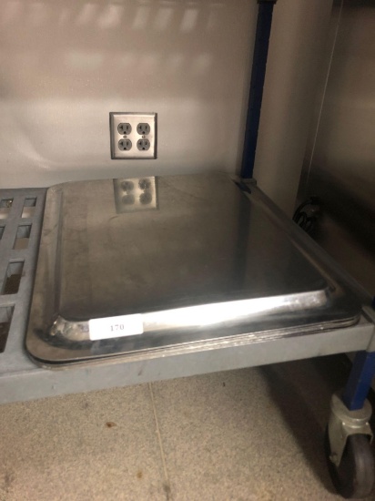 (6) Stainless Steel Catering Trays 24" x 19"