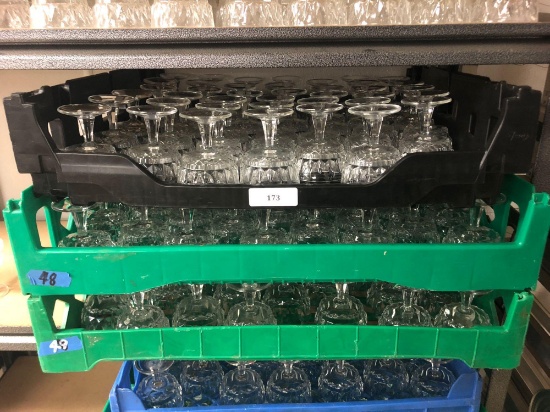 3-Racks Approximately 120-Count Of Goblets