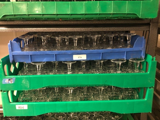 3-Racks Approximately 120-Count Of Goblets