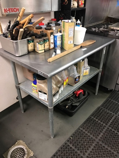 Stainless Steel Top Bullnose Prep Table